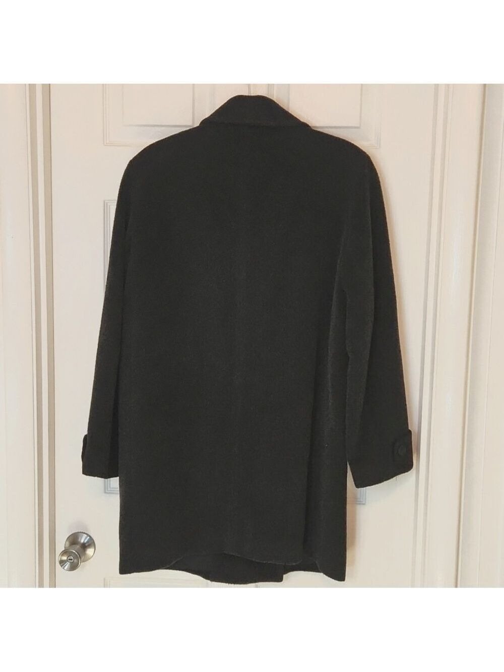 Forecaster of Boston Pure Wool Mohair PeaCoat Size: 10 Charcoal gray mid length - Picture 6 of 15